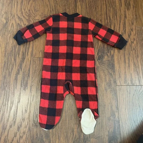 Carter's 6 Months Christmas Footed Pajamas 2 Pack With Santa & Reindeer - Picture 5 of 10